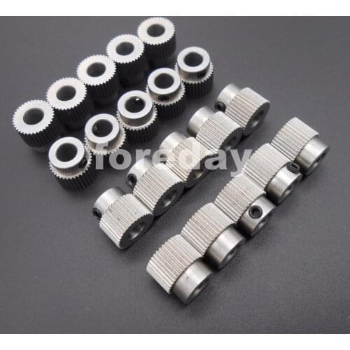 20PCS X MK7 MK8 Extruder 36T Teeth=36 Drive Gear Feedstock Wheel 11*11*5mm for 3D Printer Pressure angle: 50 degrees *FD111X20
