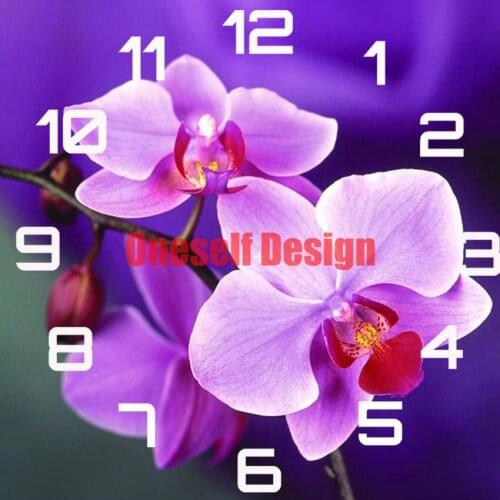 5d diamond painting clock flower diamond embroidery clock flower rhinestone pictures decoration home diamond art kit diy frame