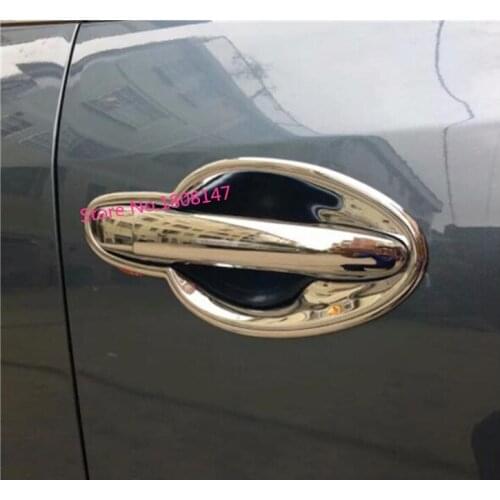 For Mazda2 Mazda 2 Demio 2015 2016 2017 2018 Car Sticker Cover Detector External Frame Lamp Trim Door Bowl Moulding Parts 8pcs