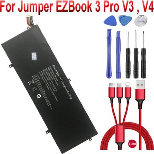 7.6V, 4900mAh, 37.24W battery P313R , 3282122-2S , CLTD-3587265P for Jumper EZBook 3 Pro V3 , V4 LB10+USB cable+toolkit