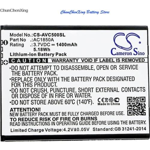 Cameron Sino 1400mAh Battery AC1850A for Archos 50c Neon