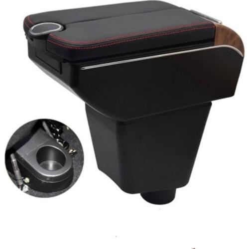 Car Renault Captur Kaptur QM3 armrest storage box auto interior Leather car-styling central container Store content