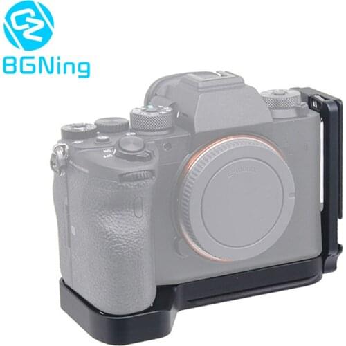 BGNing L Type Professional Bracket Tripod Quick Release Plate Head Base Handle Grip for Sony A92 A9II A6600 SLR Camera Accessory
