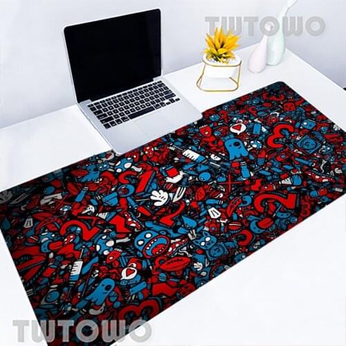 Mouse Pad Graffiti Large 900x400 Mouse Pad Gamer Locking Edge Gaming Mousepad Otaku Gift Laptop Desk Mat Mousepad Mouse Mat