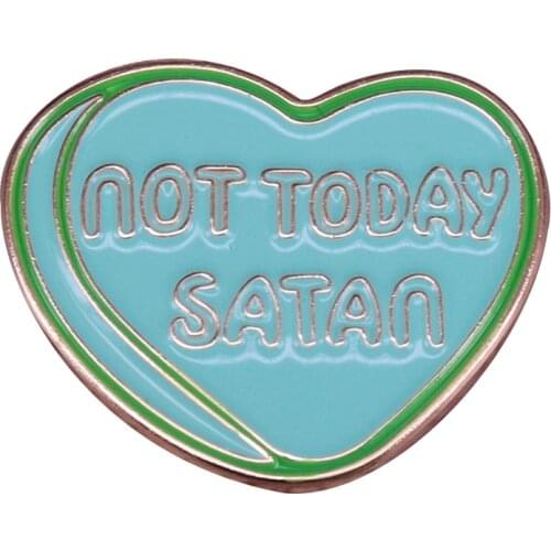 Not Today Satan lapel pin RuPauls drag race brooch trans queer gay pride badge LGBT jewelry
