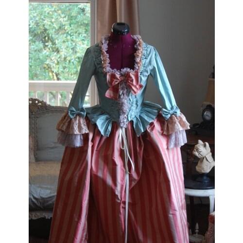 Cosplaydiy Marie Antoinette Baroque Ball Gown Medieval Dress Renaissance Costume Dress for Halloween Carnival Party