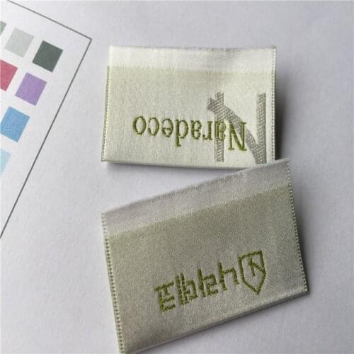 Custom High Density Satin Woven Label Satin Clothing Labels Name Labels Garment Name Tags