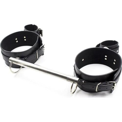 PU Leather Handcuffs Ankle Cuffs Restraints Bondage Sex Toys bdsm Sex Bondage Set Adult SM Products Couples Games Sex Products