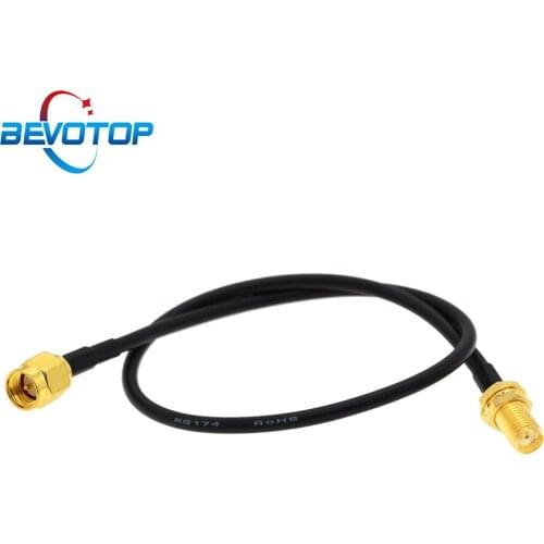 1PCS RF Cable SMA Male to Female Extension Pigtail Cable WIFI Router Antenna Jumper RG174 RF Coaxial Cable 10CM 15CM 30CM 50CM