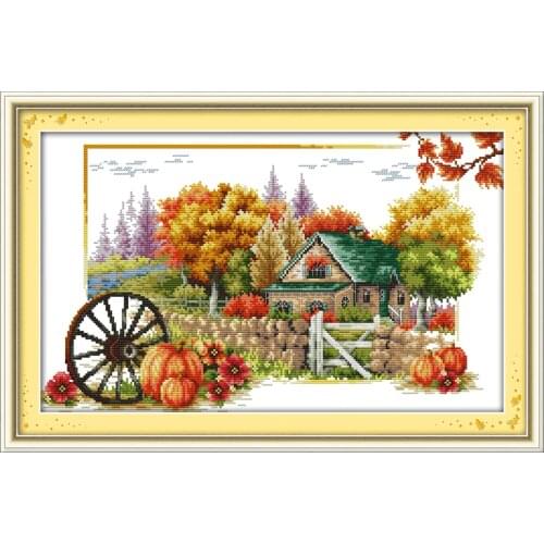 Everlasting Love Soul Of Autumn Ecological Cotton Chinese Cross Stitch Kits 11CT Stamped DIY Gift New Year Decorations For Home