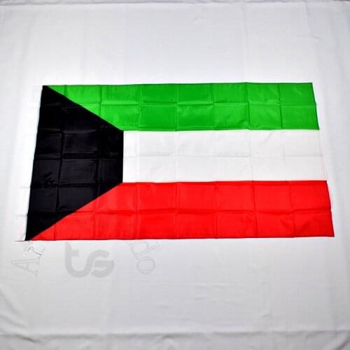 Kuwait 90*150cm flag Banner 3x5 Foot National flag for meet,Parade,party.Hanging,decoration