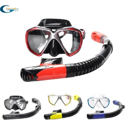 Yonsub scuba diving Mask anti fog underwater spearfishing myopia lens optical Mask+Tube Set with Mask box Snorkeling Equipment