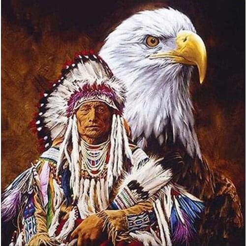 Eagle and Indian Diamond Painting Kit - DIY