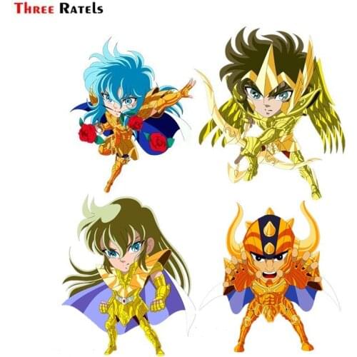 Three Ratels FC633 chibi golden saint seiya Knights of the Zodiac car windshield sticker skateboard decal