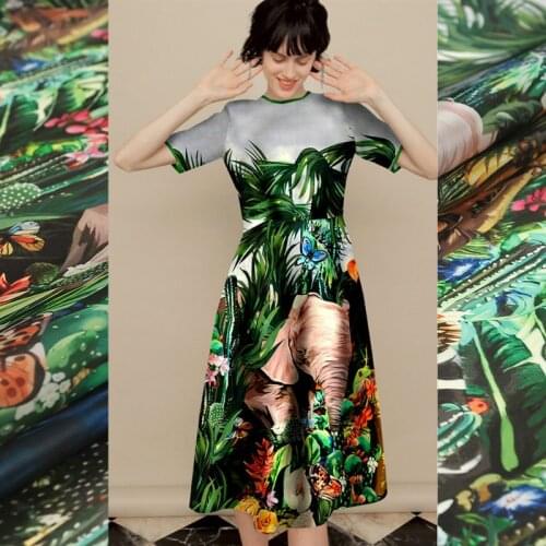 Printed silk organza satin fabric rigid dress organza silk fabric meter perspective natural silk fabric wholesale silk cloth