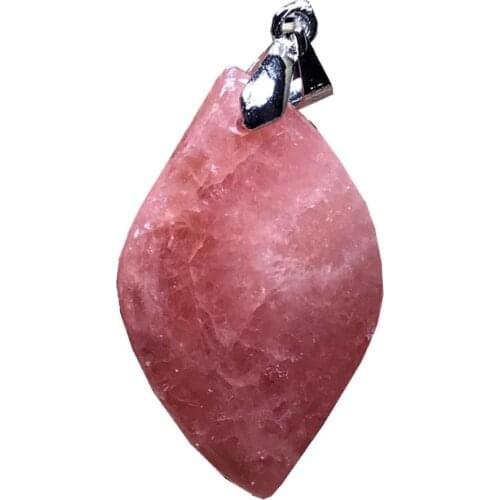 Top Natural Red Rhodochrosite Pendant Jewelry For Woman Man Crystal Argentina 31x19x6mm Beads Silver Water Drop Gemstone AAAAA