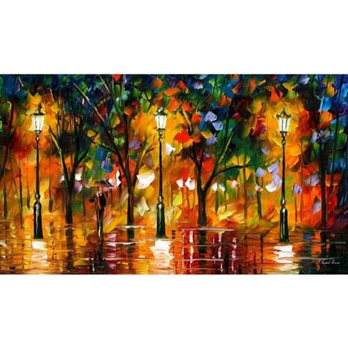 Hand painted Palette knife painting expectation of love oil on canvas modern art Landscape for room decor