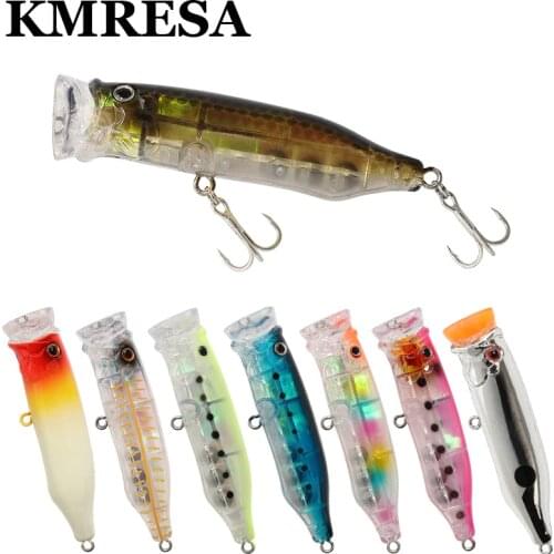 Fishing Lure 11 Colors Available Feed Popper 70mm/9g ABS Plastic Top Water for Sea Bass