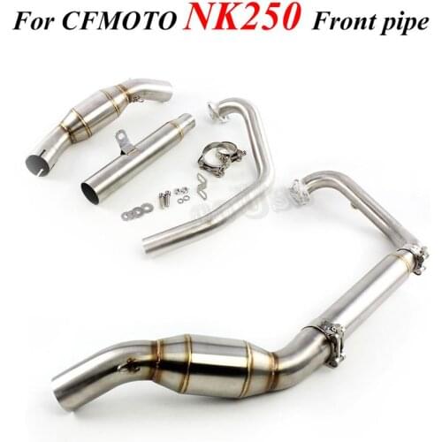 Slip On For CFMOTO NK250 NK 2017 2018 2019 Motorcycle GP Racing Exhaust Escape Moto Muffler Front Middle Link Mid Pipe Scooter