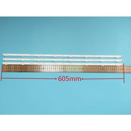 Tira Retroiluminação LED Para TV lâmpada 605 milímetros JL.D32081235-001CS-M E469119 8 21v entrada Nova 3 pçs/lote
