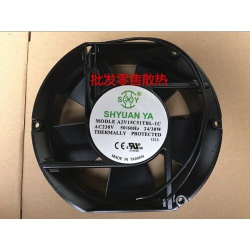 SHYUAN YA A2V15C51TBL-1C AC 230V 30W 172x151x51mm Server Cooling Fan