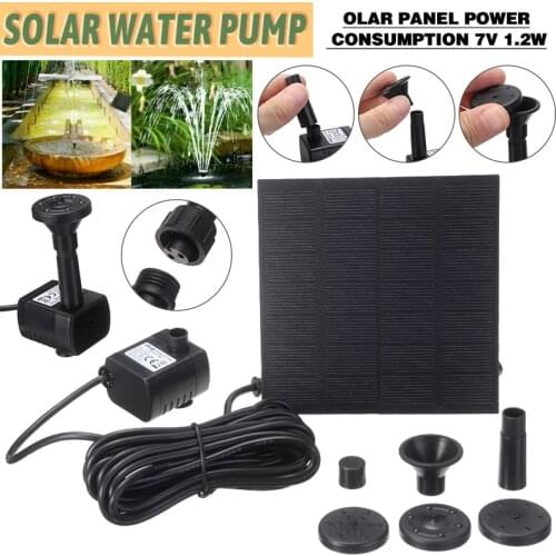 Solar Powered Water Feature Pump Floating Garden Pool Pond Bird Bath Fountain Fish Tank Pond Bird Bath Pool Pump