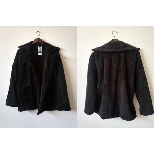 XS-6XL Unisex Oversized Sherpa Fleece Warm Soft Welsoft Winter / Shawl Collar Button Closure Jacket Supreme