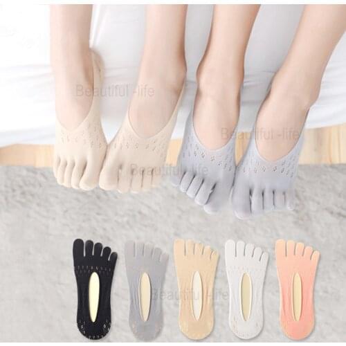 Women Summer Five-finger Invisible Fitness Anti-skid Breathable Yoga Socks Female Ultrathin Slippers Sock Funny Toe Short Socks