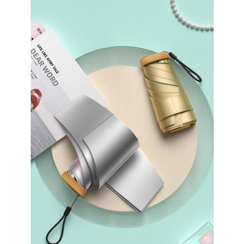 Mini Sun Umbrella Ultra-Small Portable Womens Dual-Use Sun Protection UV Protection Ultra-Light Capsule Sun Umbrella