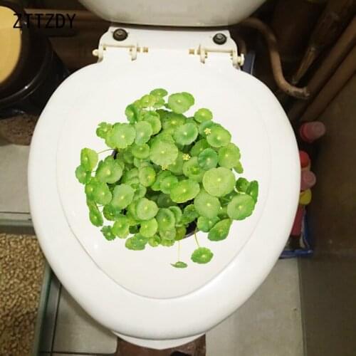 ZTTZDY 22.6×21.9CM Coingrass Freash Plant Home Bathroom Toilet Decor Stickers Home Wall Accessories T6-0135