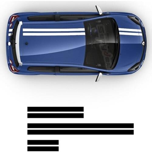 1 Set Car Hood Bonnet Roof Tail Sport Stripes Sticker For Renault Twingo Clio Auto Body Decor Vinyl Film Decal Car Accessories