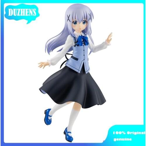 100% Original:Is the order a rabbit? Kafuu Chino 16.5cm PVC Action Figure Anime Figure Model Toys Figure Collection Doll Gift