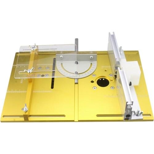 Aluminum Router Table Insert Plate Electric circular saw Flip Cover Plate Miter Gauge Guide For Table Saw Woodworking Workbench