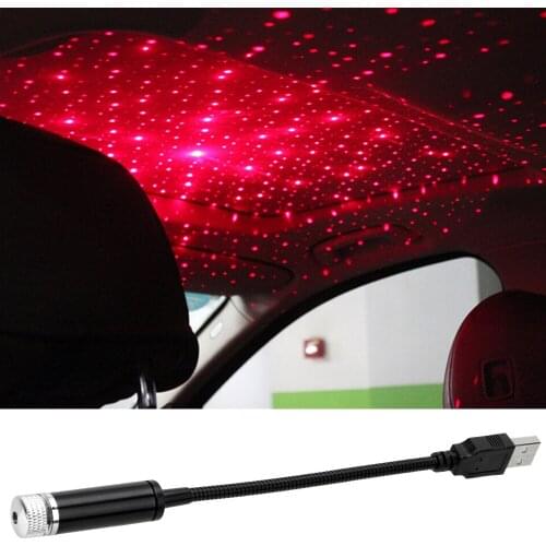 LEEPEE Car LED Atmosphere Lamp USB Cable Mini Roof Star Light Adjustable Multiple Lighting Effects Auto Accessories Handhold