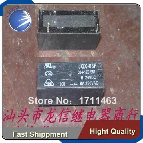 Free Shipping 10PCS Used JQX-68F 024-1ZS (551) 118F-1C-24V YF0923