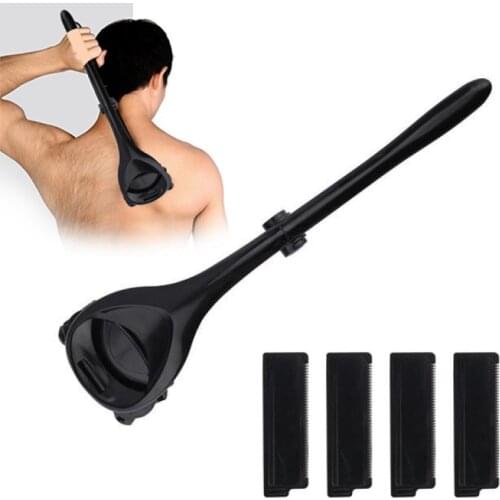 Men Back Shaver Hair Shaver Two Head Blade Foldable Trimmer Body Leg Long Handle Removal Razors Replaceable blades