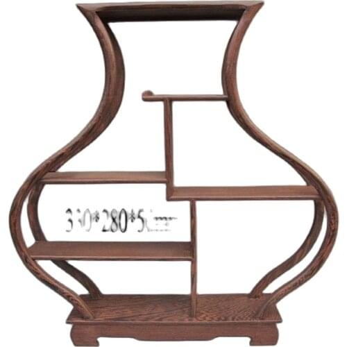 PRETTY WOOD STAND /SHELF FOR NETSUKE / SNUFF BOTTLES OR CURIOS Decorative collection of Arts and crafts