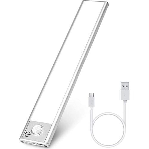 LED Closet Lights Motion Sensor 9 Inch, 37 Leds Wireless Under Cabinet Lighting Rechargeable, Ultra-Thin Luxury