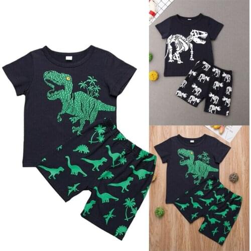 Kids Baby Boys T-shirt Tops + Short Pants Outfits Set Casual Clothes Size 2-7T