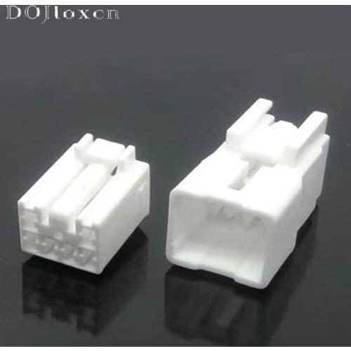 1 Set 6 Pin Automobile Waterproof Cable Electrical Male Female Connector White Wiring Socket For KET MG641047 MG651044