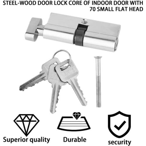 Hot Door Cylinder Lock Biased 70mm 3 Keys Anti-Theft Entrance Home Security Interior Bedroom Cylinder Home Security Anti-Snap