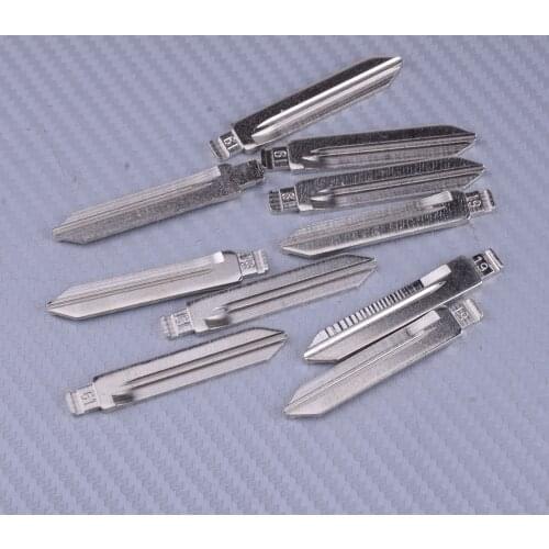 10pcs Metal Silver Blank Uncut Flip KD Remote Key Blade Type 19# fit for Ford Montego