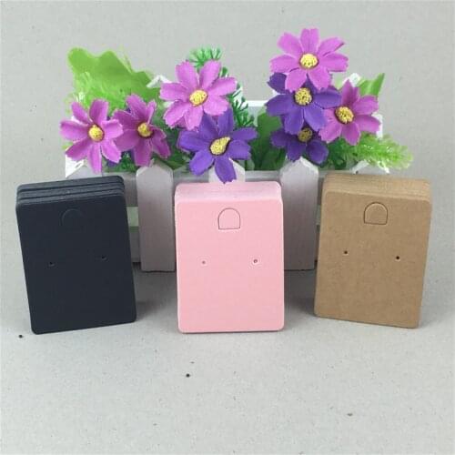 Multiple Colors Smiley Cute Lovely Color Earring Ear Stud Cards Jewelry Display Package Cards Square Hang Tag 6.5x5cm 200Pcs/Lot