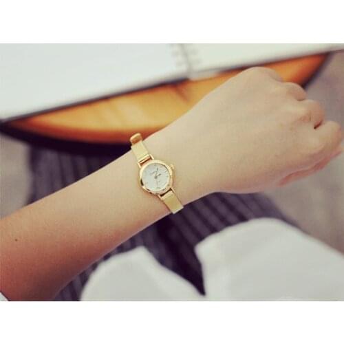 Mesh Fashion Golen Stainless Steel Reticular Women Watches Delicate Casual Quartz Wristwatch Relojes Feminino Montre Homme Clock