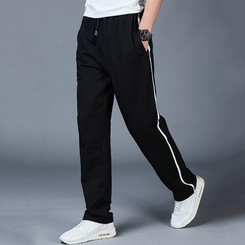Men Autumn Sport Running Pants Striped Sweatpants Fitness Joggers Training Pants Straight Active Trousers Tracksuit Male Jogging