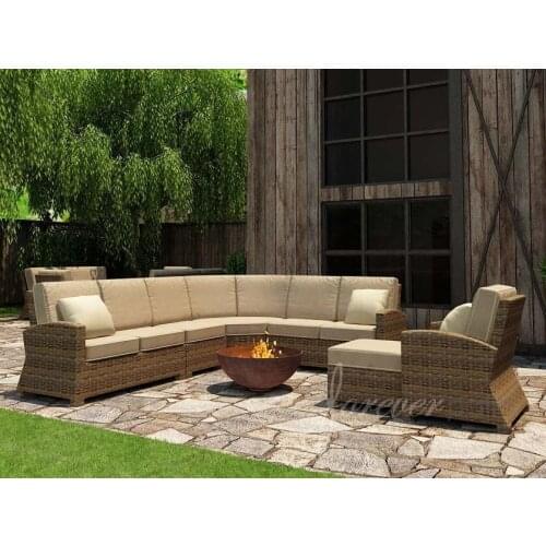 Newest Design Forever Rattan 7 Piece Outdor Sofa Set