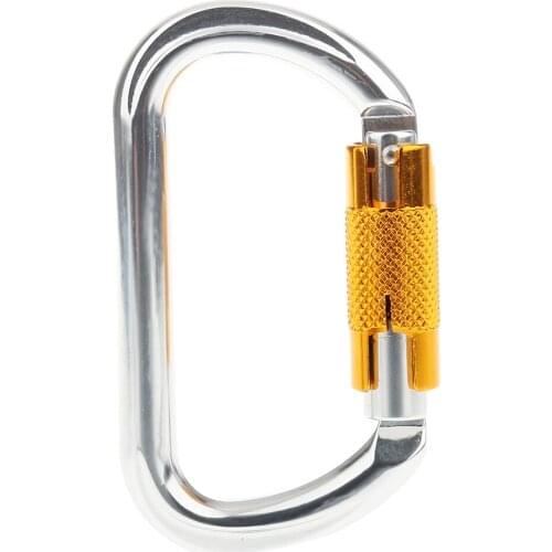 25 KN / 5600Lbs Rock Climbing Tree Auto Locking Carabiner Equipment