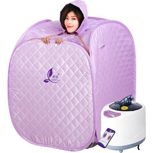 A,1000W 2.5L Sweat Steamer Folding Sauna Box 80*80*100cm Sweating Fumigation Steam Room Inflatable Bathtub Free Eco-Friendly