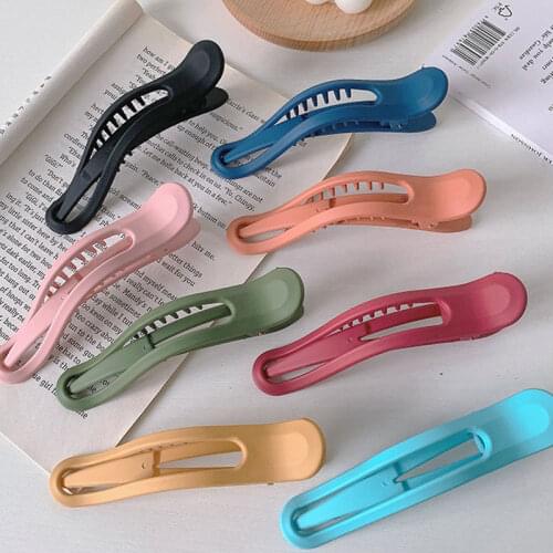 Candy Color Plastic Duckbill Clips Hair Claws For Women Girls Large Hair Clips Crabs Wash Face Hairpins Hair Accessories