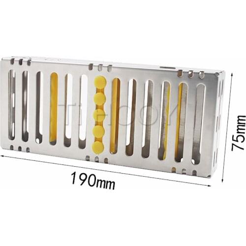 Dental Sterilization Rack Stainless steel Surgical Sterilization Box Dental Autoclave Cassette File Burs Disinfection Holder for